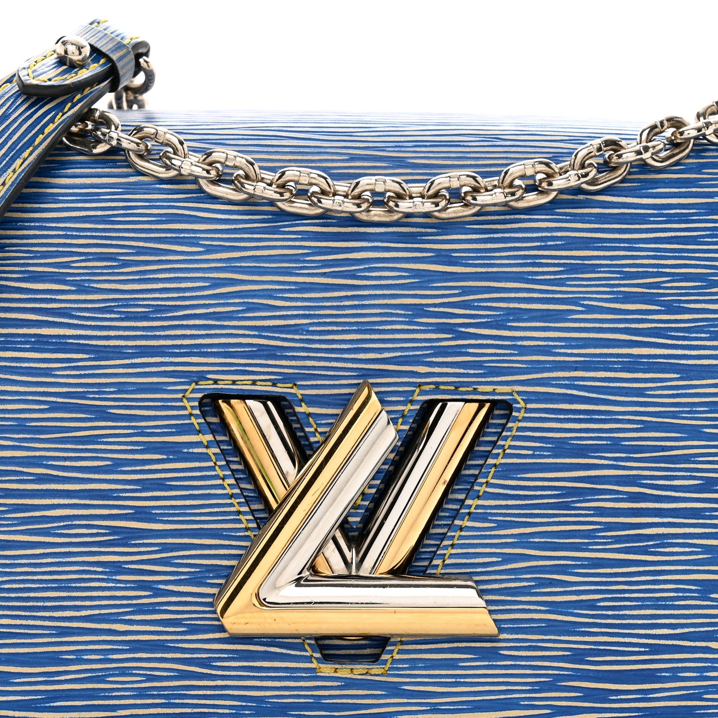 Epi Twist Shoulder Bag MM Denim Light