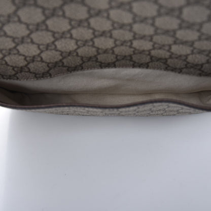 Gucci GG Supreme Monogram Web Neo Vintage Double Flap Messenger Bag Beige New Acero 6 of 9