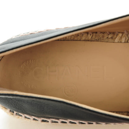 Chanel Lambskin CC Espadrilles 39 Black 10 of 10