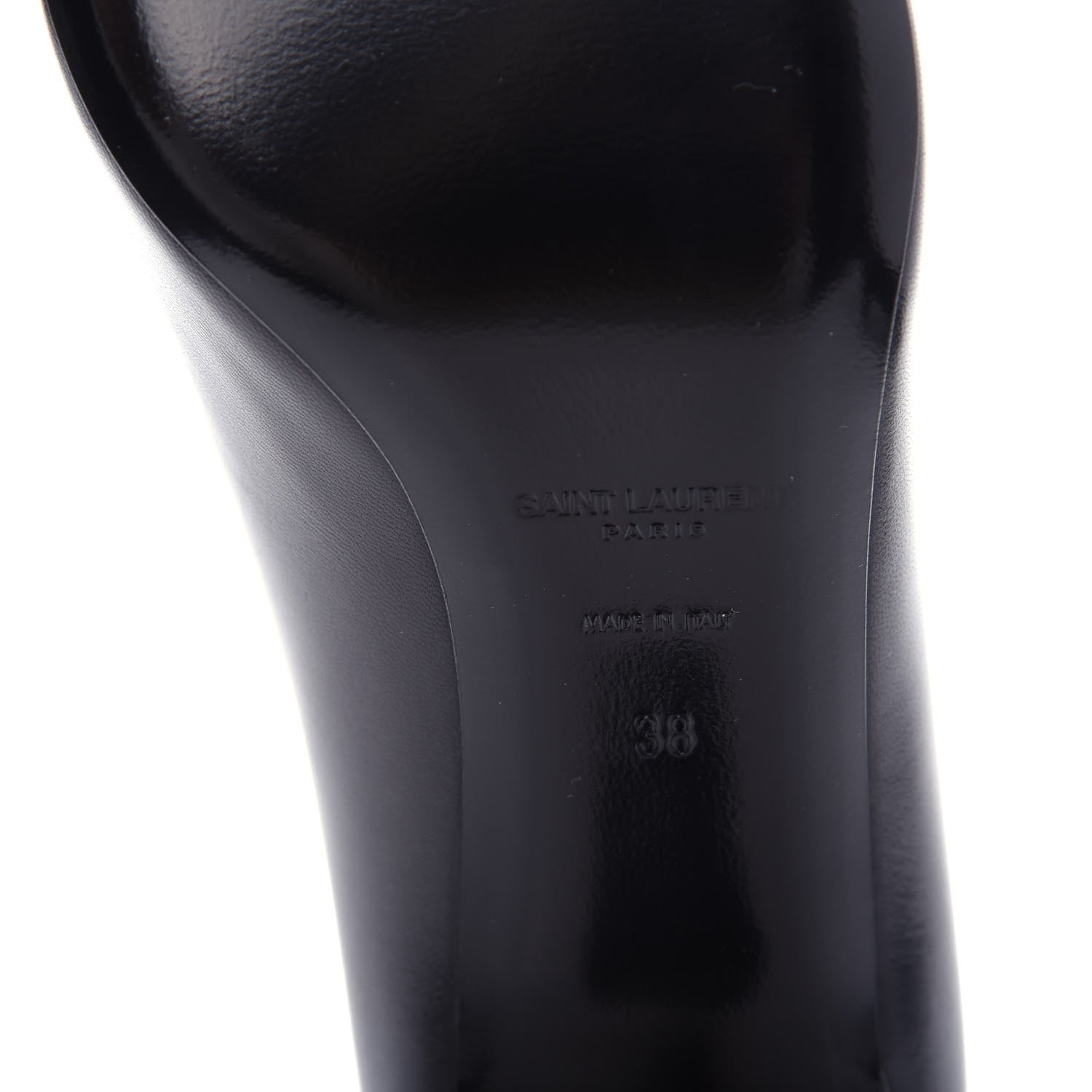 Saint Laurent Calfskin Bow Anais Pumps 38 Black 9 of 11