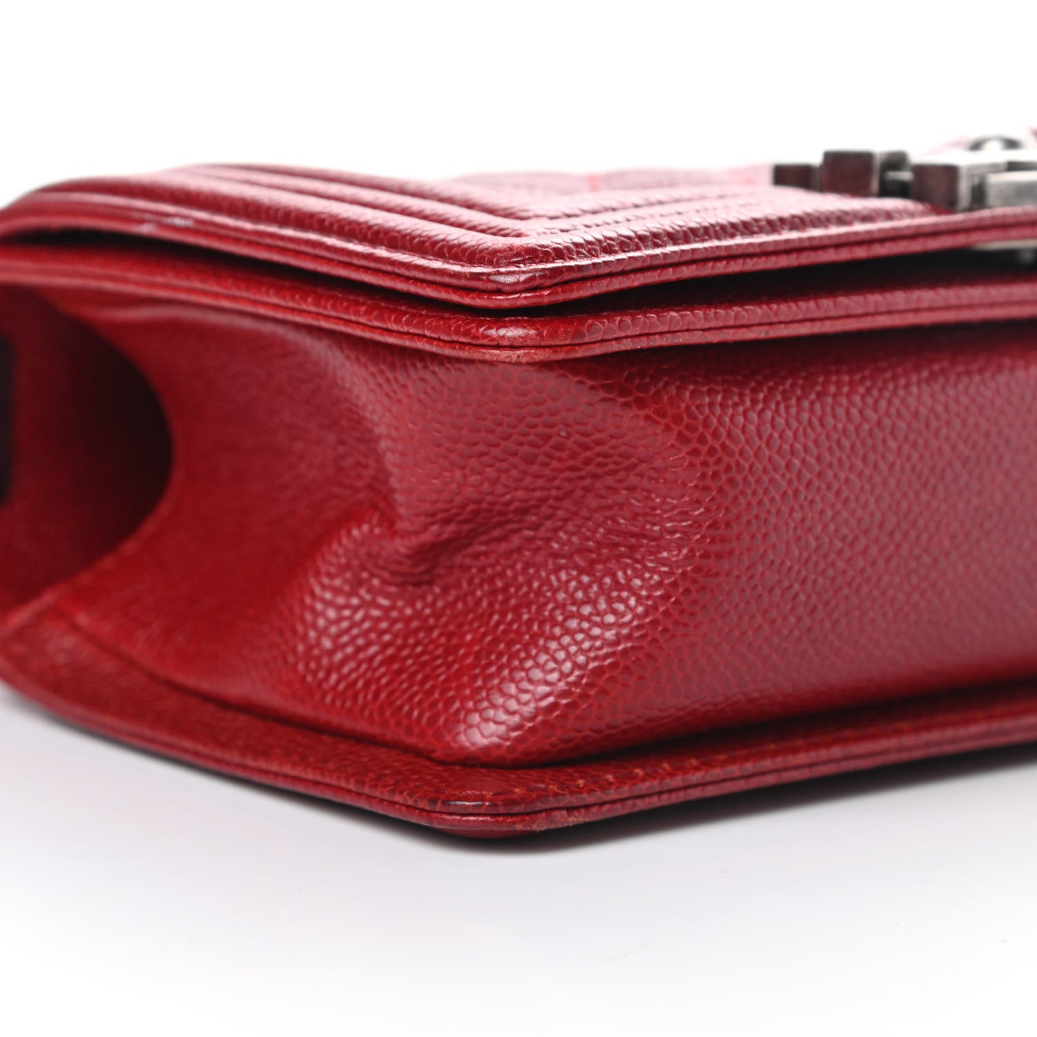 Chanel Caviar Quilted Small Boy Flap Dark Red 9 of 12