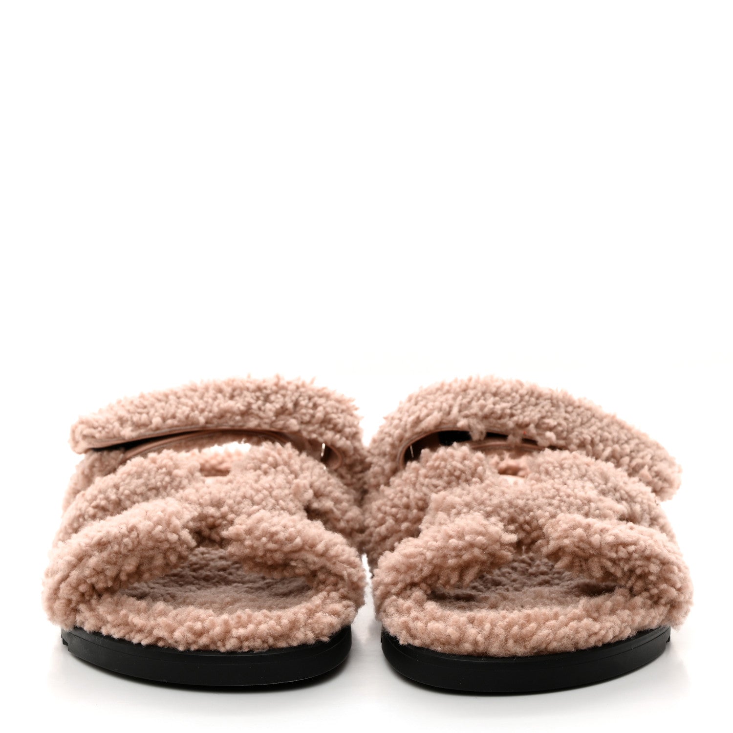 Hermes Woolskin Womens Chypre Sandals 40 Bois De Santal 2 of 9