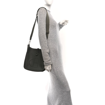 Hermes Taurillon Clemence Evelyne III PM Vert De Gris 2 of 10