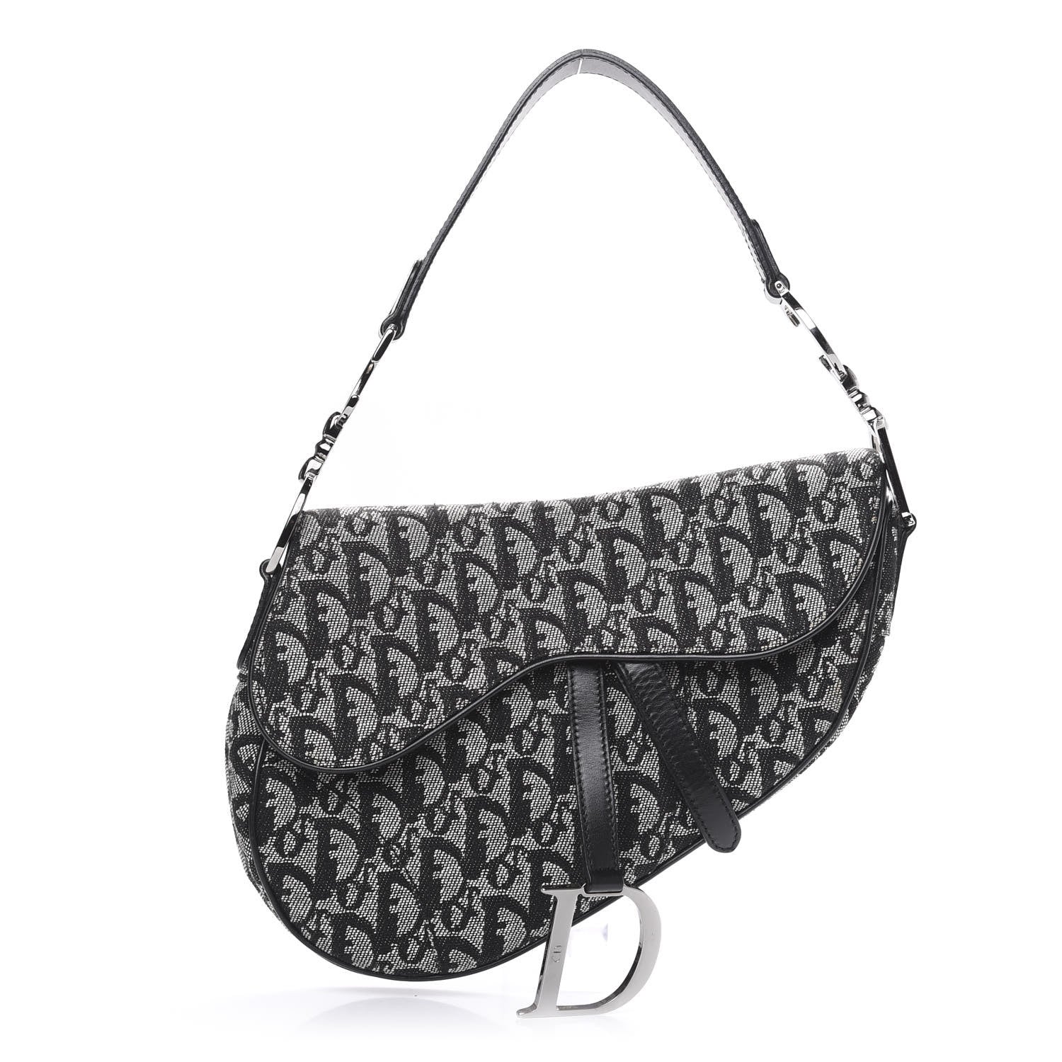 Christian Dior Monogram Saddle Bag Black 1 of 8