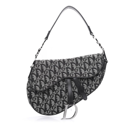 Christian Dior Monogram Saddle Bag Black 1 of 8