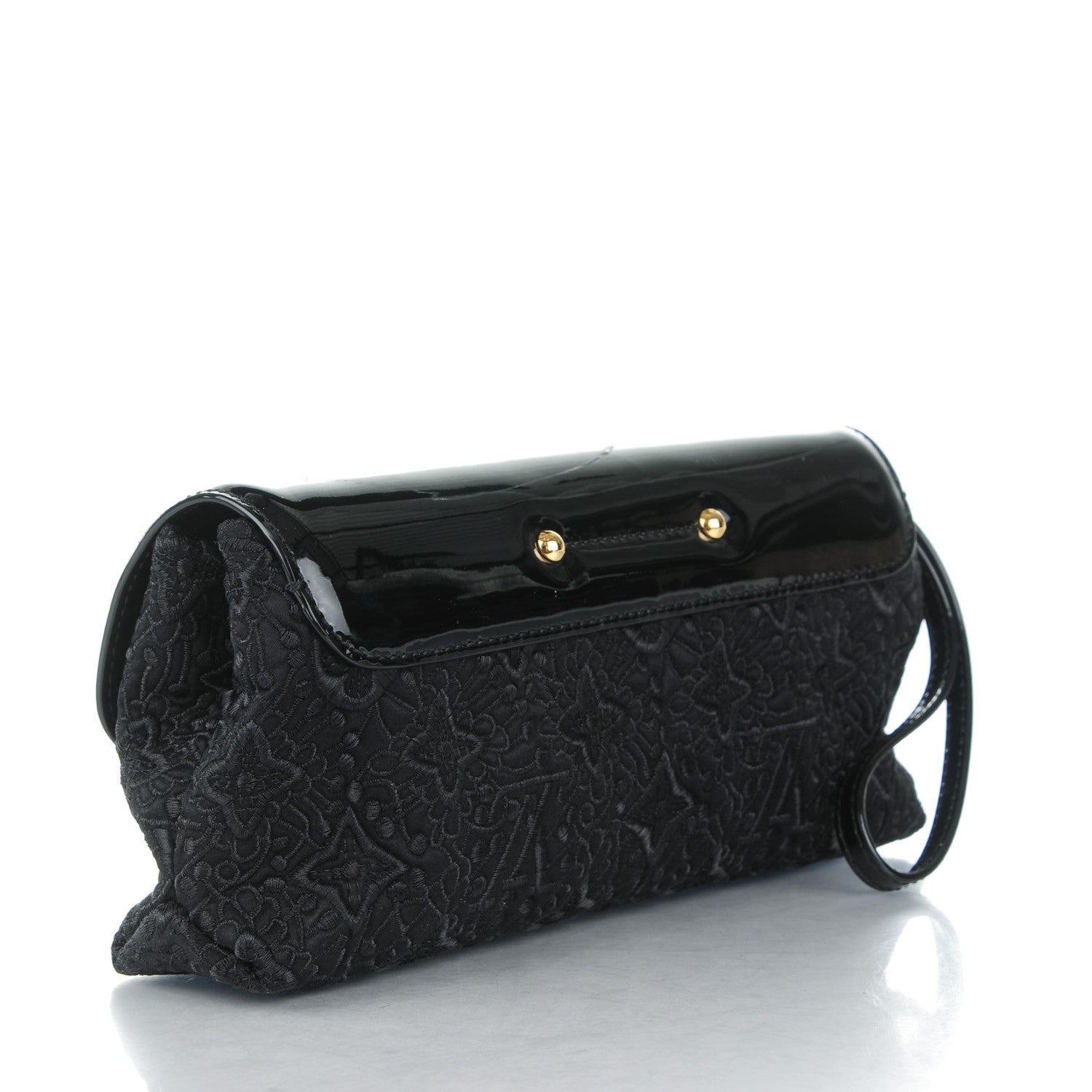 Louis Vuitton Satin Dentelle Pochette Black 3 of 7