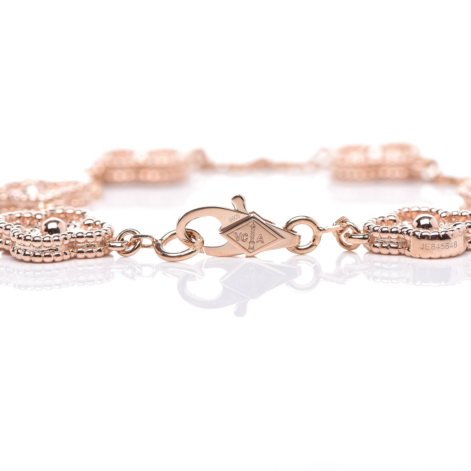 Van Cleef & Arpels 18K Rose Gold 6 Motifs Sweet Alhambra Bracelet 4 of 4