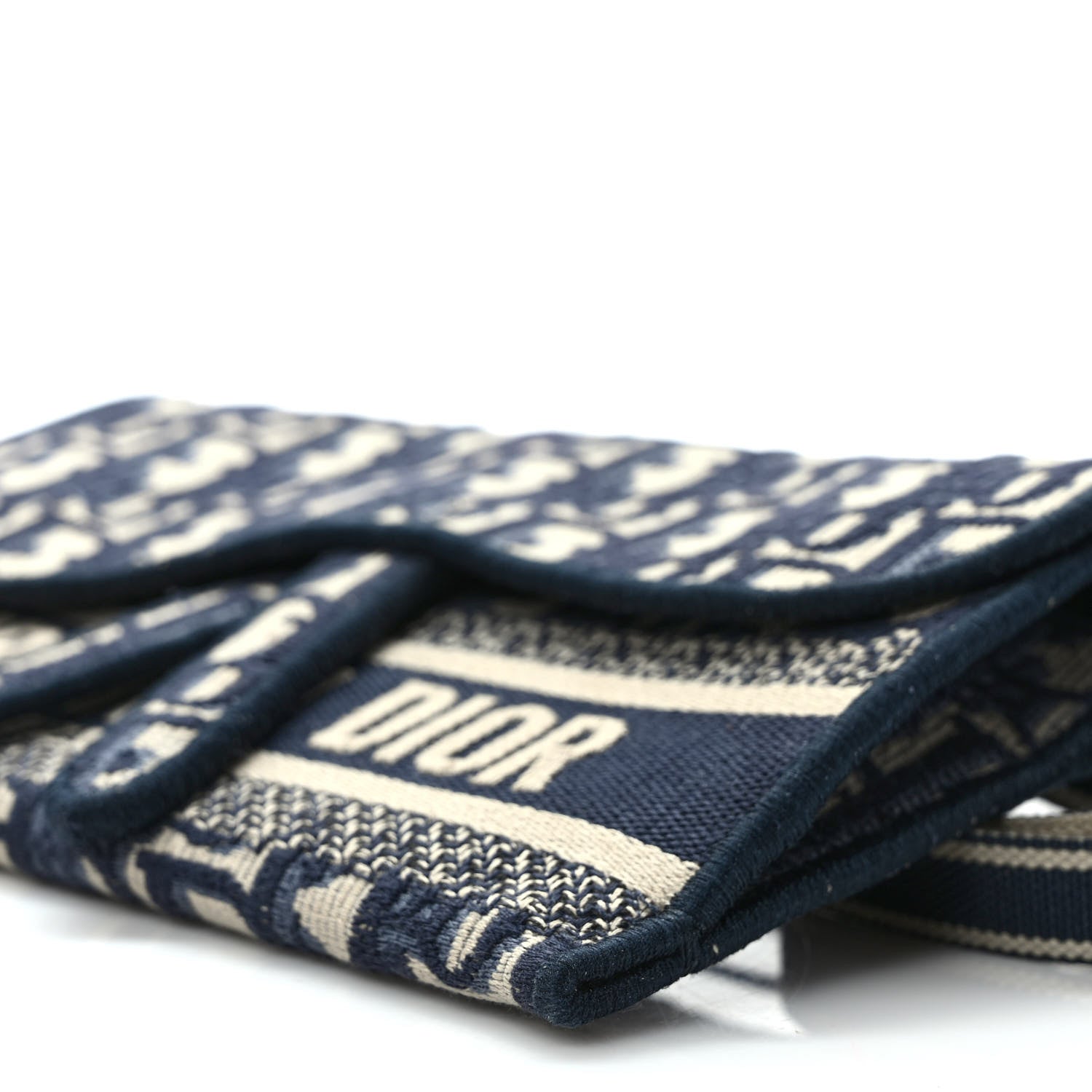 Christian Dior Oblique Slim Saddle Pouch Blue 9 of 11