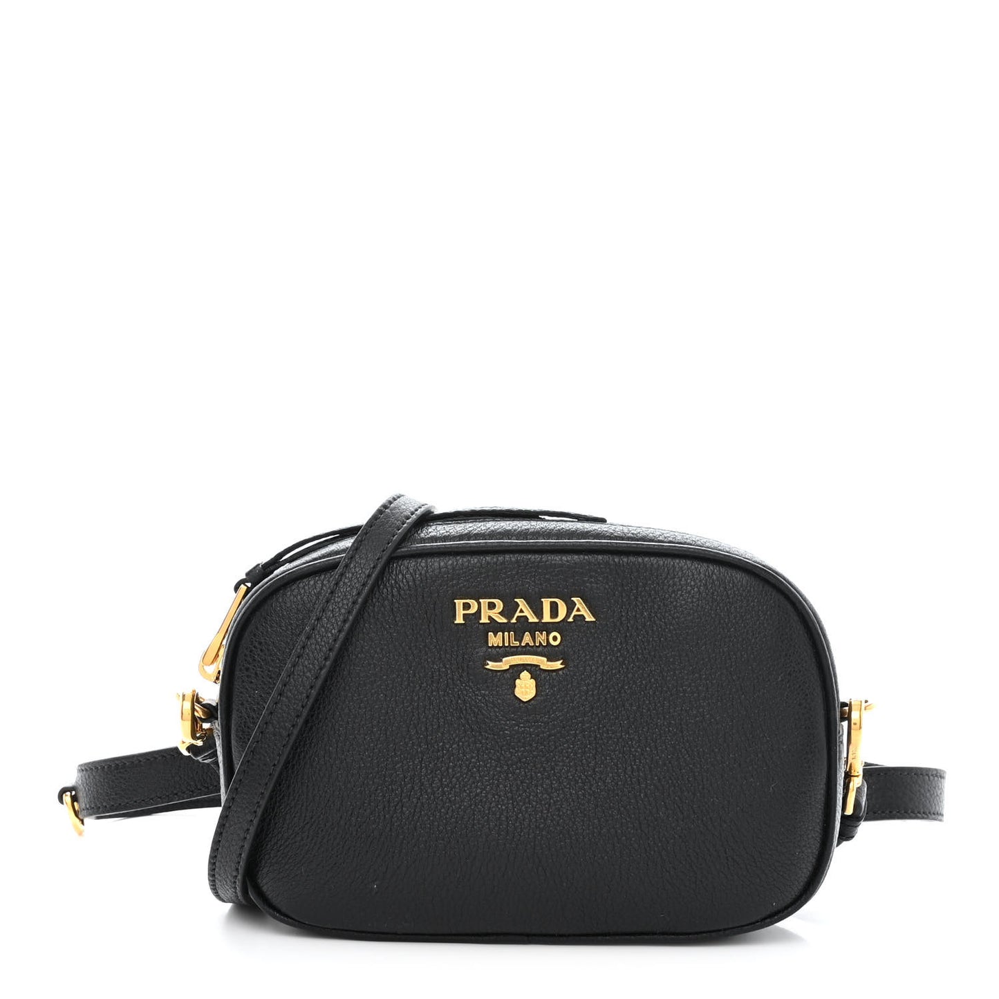 Vitello Daino Logo Belt Bag Black