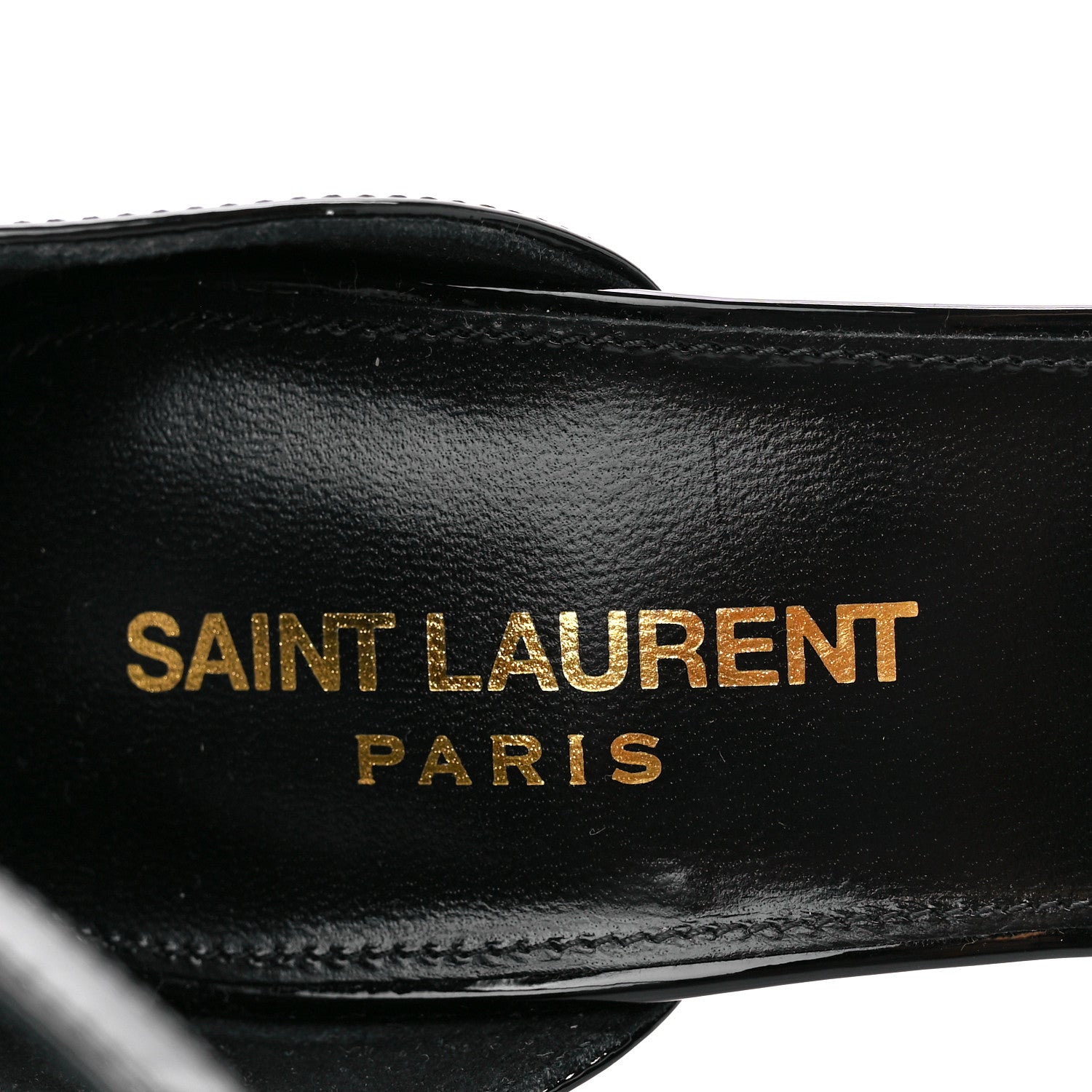 Saint Laurent Patent Calfskin Opyum 110 Sandals 37 Black 7 of 8