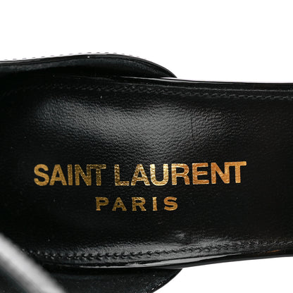 Saint Laurent Patent Calfskin Opyum 110 Sandals 37 Black 7 of 8