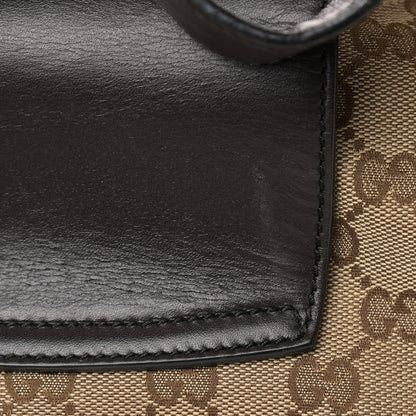 Gucci Monogram Margaux Calfskin Medium Emily Hobo Beige Ebony Cocoa 16 of 16