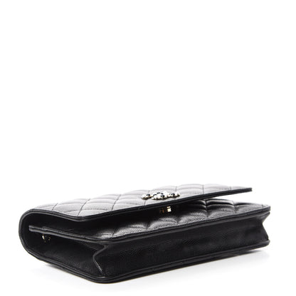 Chanel Caviar Quilted Coco Candy Wallet On Chain WOC Black 4 of 12