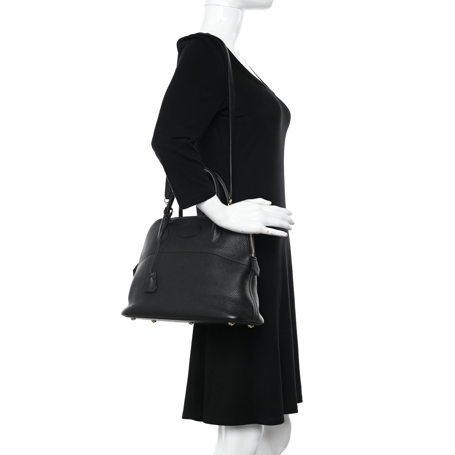 Hermes Taurillon Clemence Bolide 31 Black 2 of 10