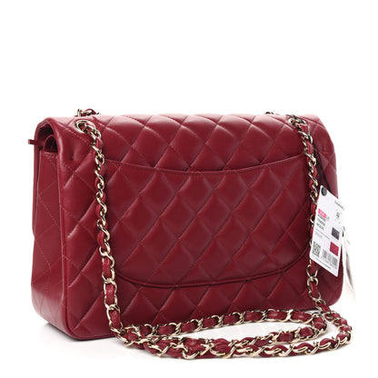 Chanel Lambskin Quilted Jumbo Double Flap Burgundy 3 of 11