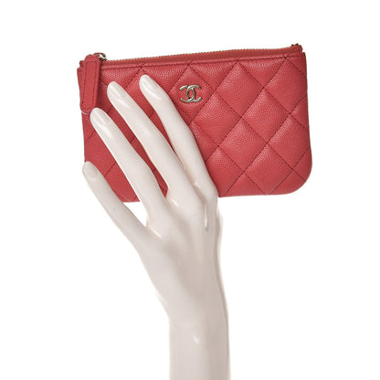 Chanel Caviar Quilted Small Cosmetic Case Dark Pink 2 of 8