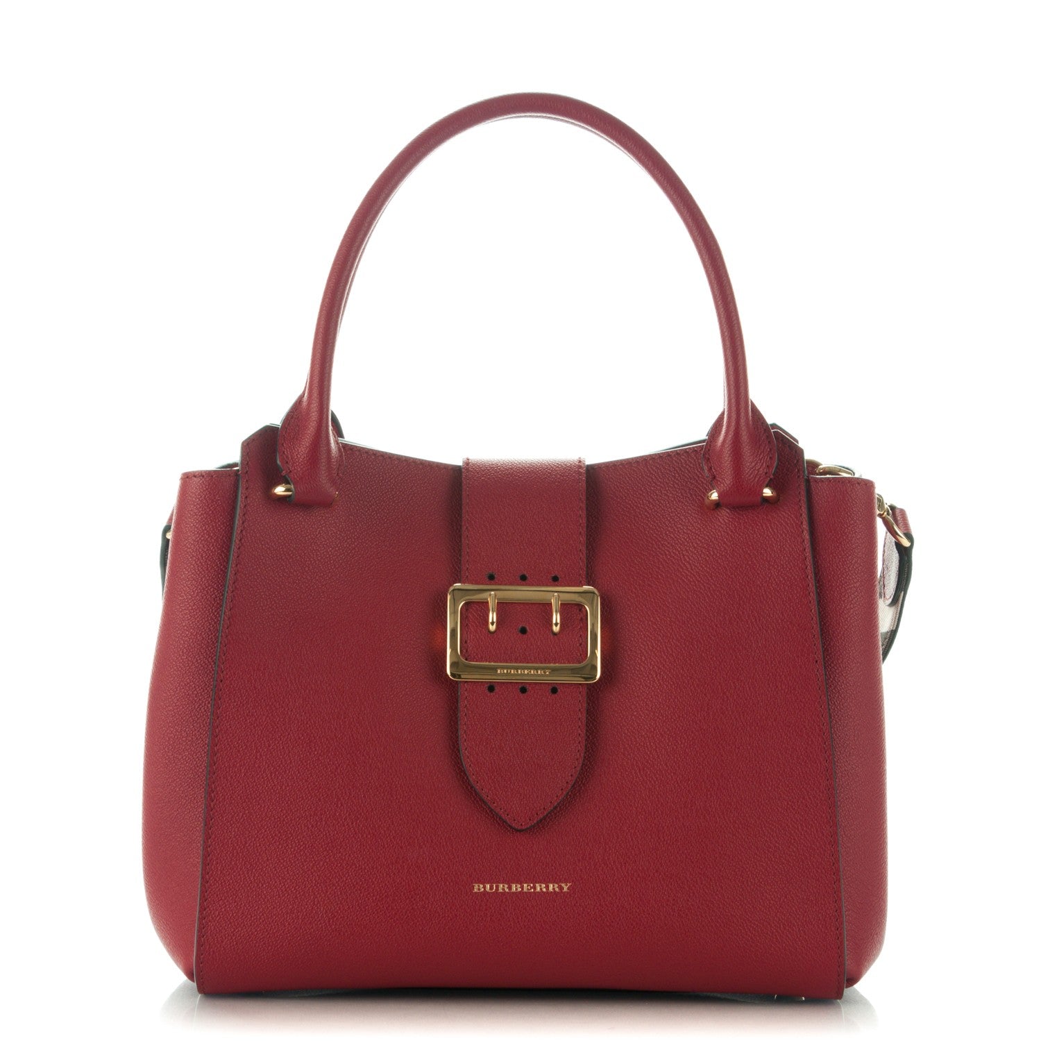 Burberry Soft Grain Medium Buckle Tote Parade Red 1 of 8