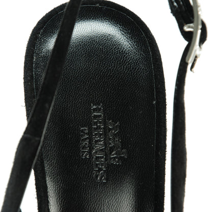 Hermes Goatskin Suede Kessy Pumps 38 Black 7 of 8
