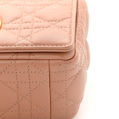 Christian Dior Grained Calfskin Cannage Small Caro Bag Rose De Vents 12 of 15