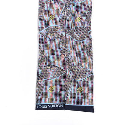 Louis Vuitton Silk Monogram Damier Pop Print Bandeau Blue 2 of 4