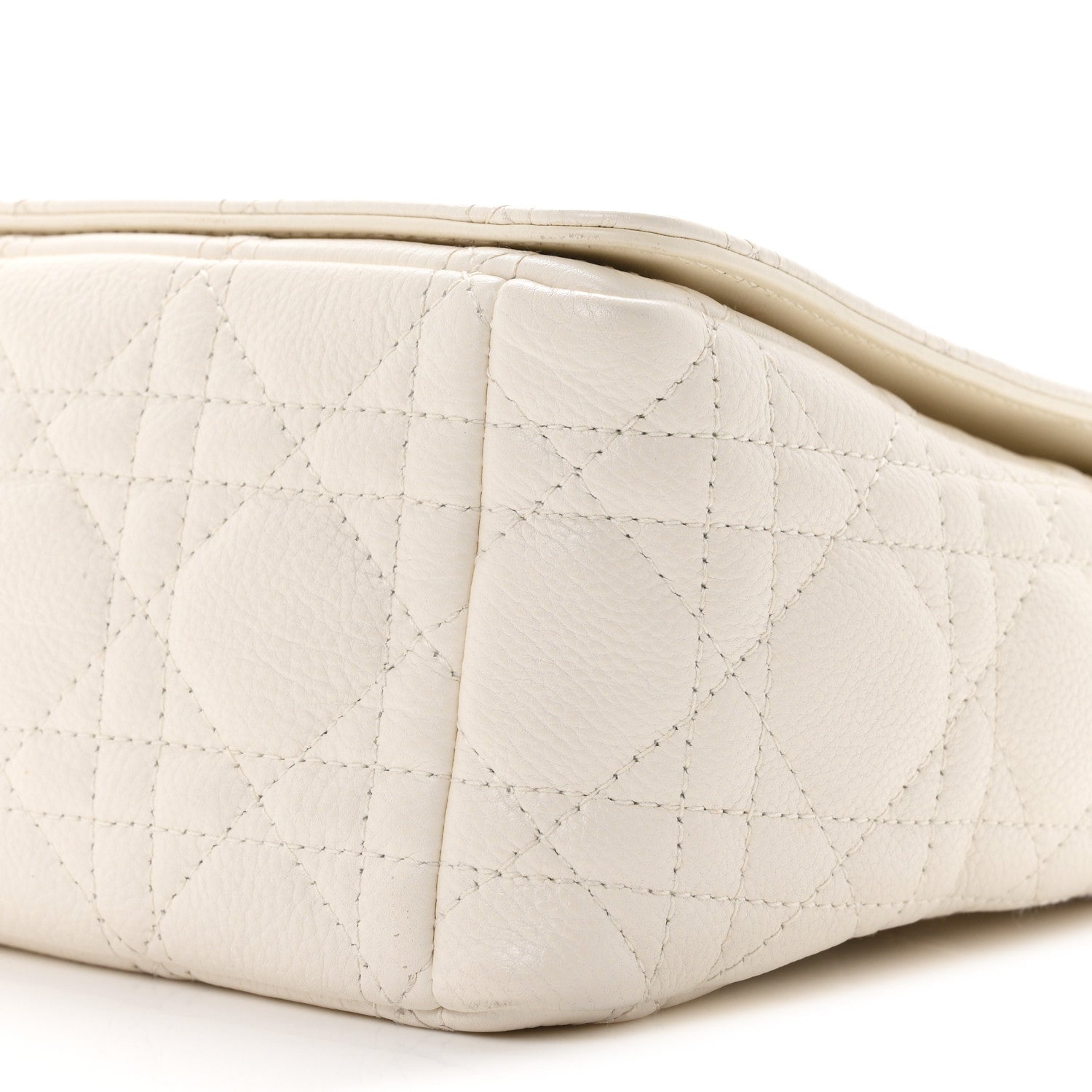 Christian Dior Supple Calfskin Cannage Medium Caro Bag Ivory 10 of 11