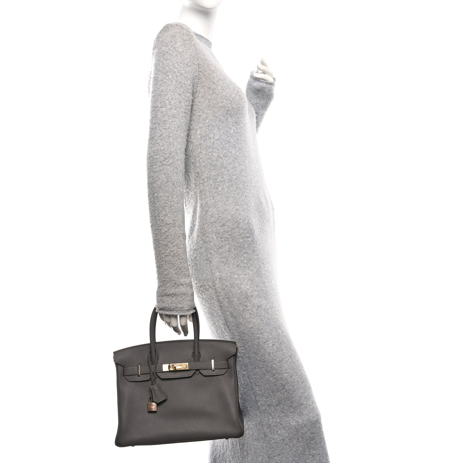 Hermes Togo BIRKIN 30 Etain 2 of 10