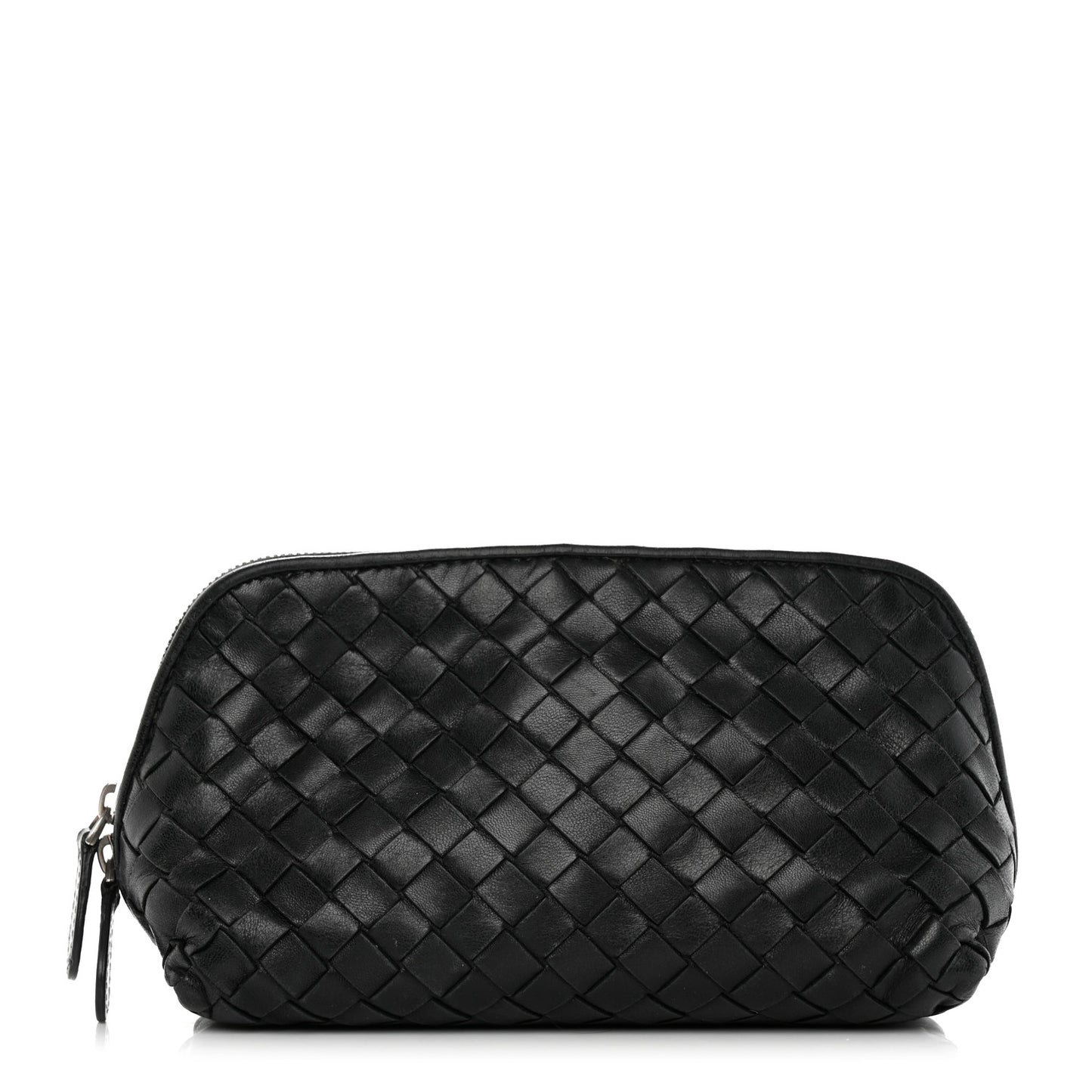 Nappa Intrecciato Small Cosmetic Pouch Black