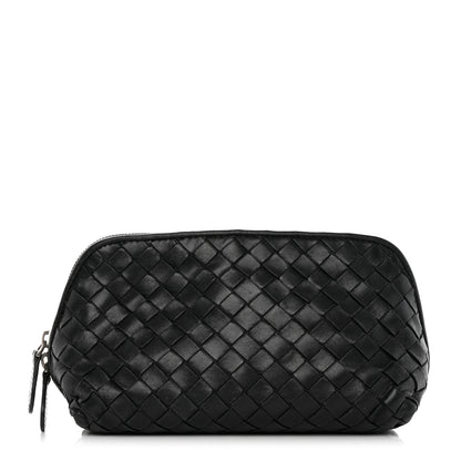 Bottega Veneta Nappa Intrecciato Small Cosmetic Pouch Black 1 of 8