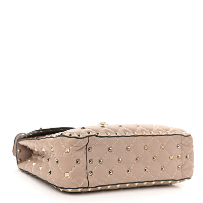 Valentino Garavani Lambskin Medium Rockstud Spike Shoulder Bag Poudre 5 of 12