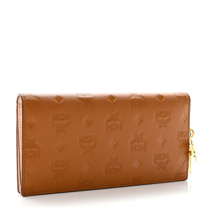 MCM Calfskin Ottomar Large Klara Two Fold Wallet Cognac 3 of 8