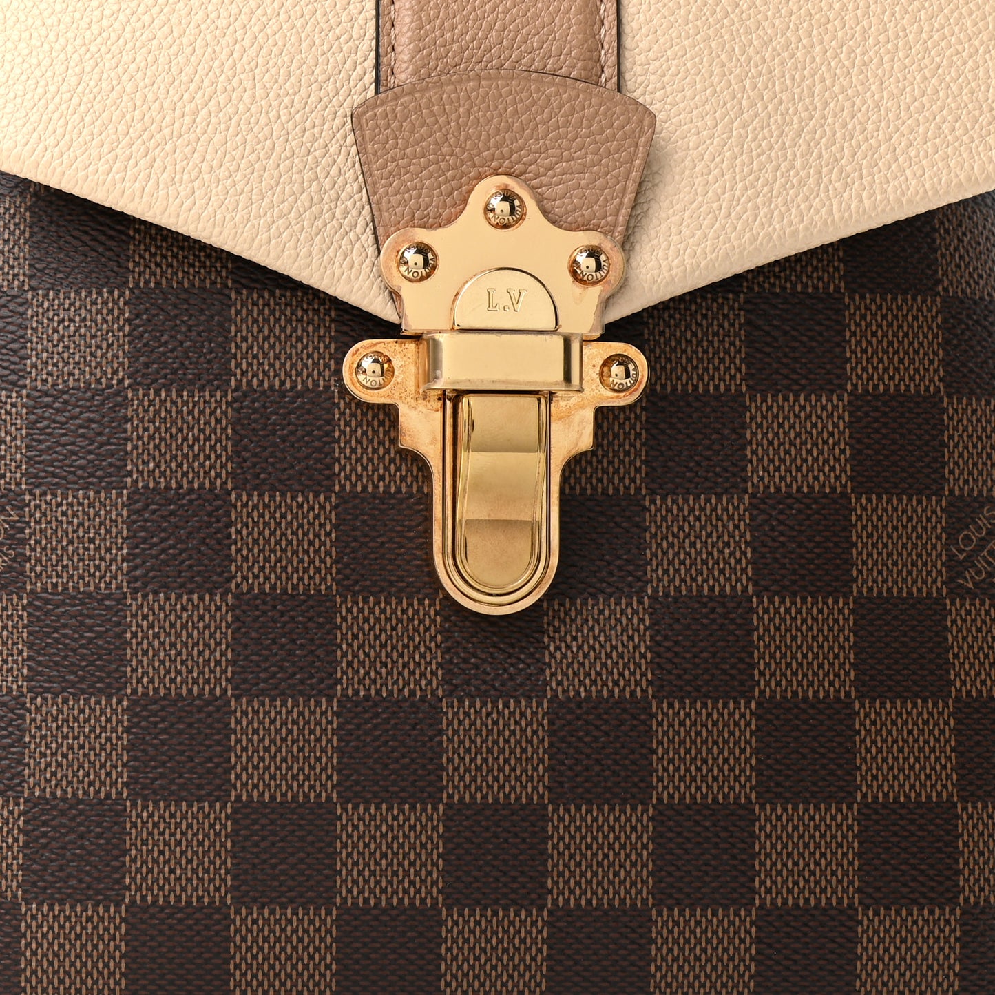 Damier Ebene Clapton Backpack Creme