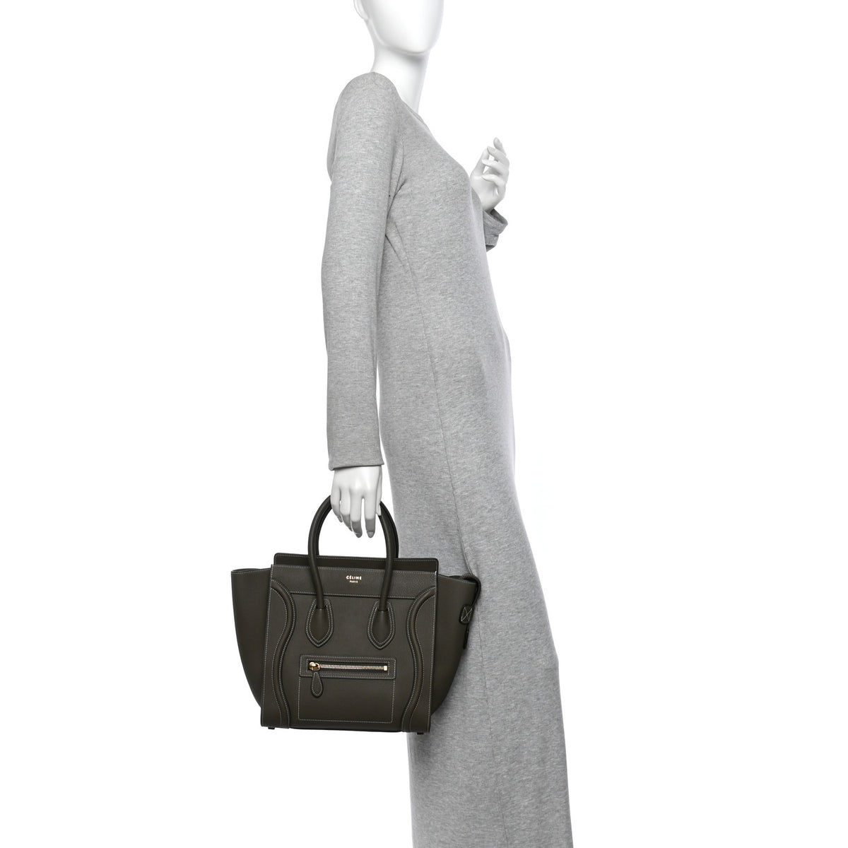 Drummed Calfskin Micro Luggage Souris