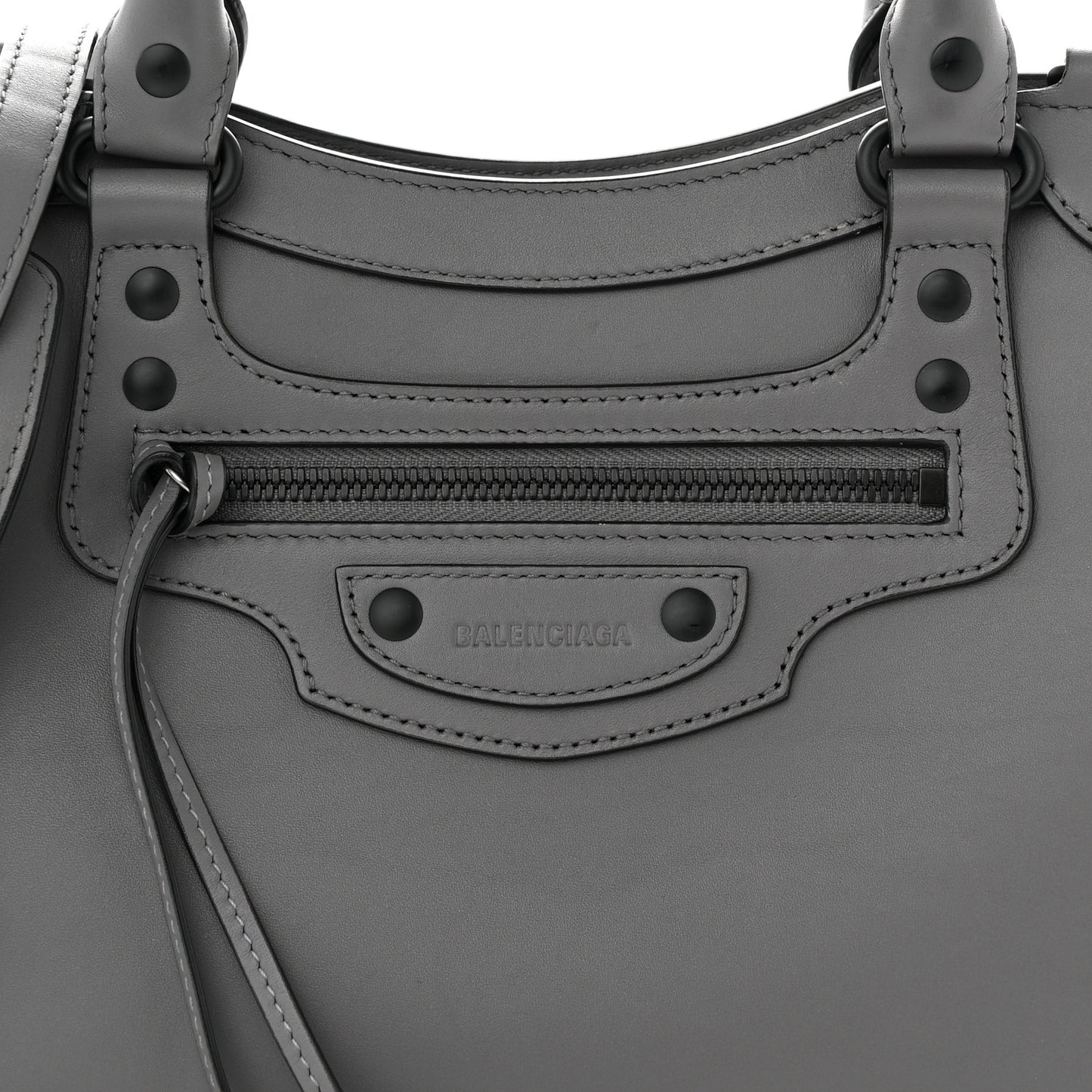 Smooth Calfskin Neo Classic Black Hardware S City Dark Grey