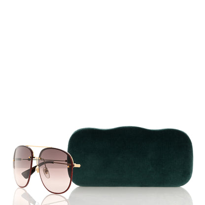 Gucci Aviator Glitter Sunglasses GG0227S Red 8 of 8