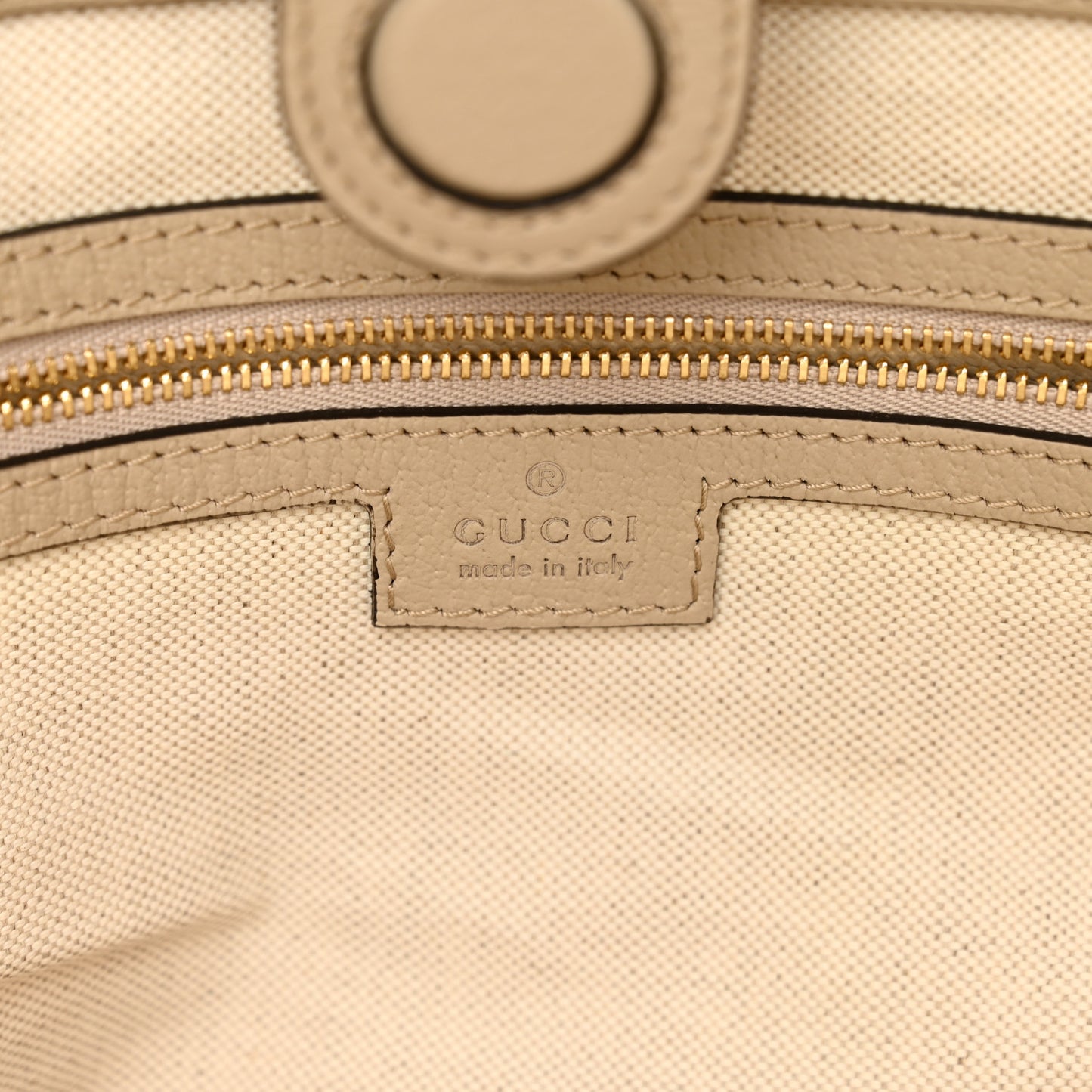 GG Supreme Monogram Textured Dollar Calfskin Web Medium Ophidia Shopping Tote Beige Mystic White Oatmeal