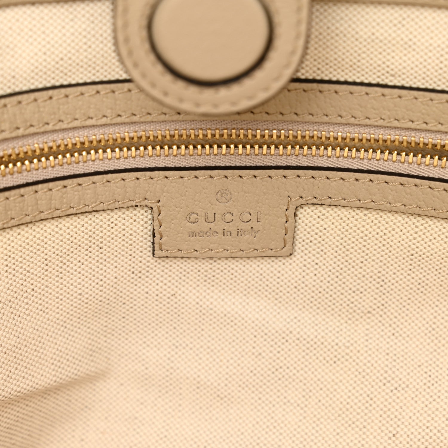 Gucci GG Supreme Monogram Textured Dollar Calfskin Web Medium Ophidia Shopping Tote Beige Mystic White Oatmeal 7 of 9