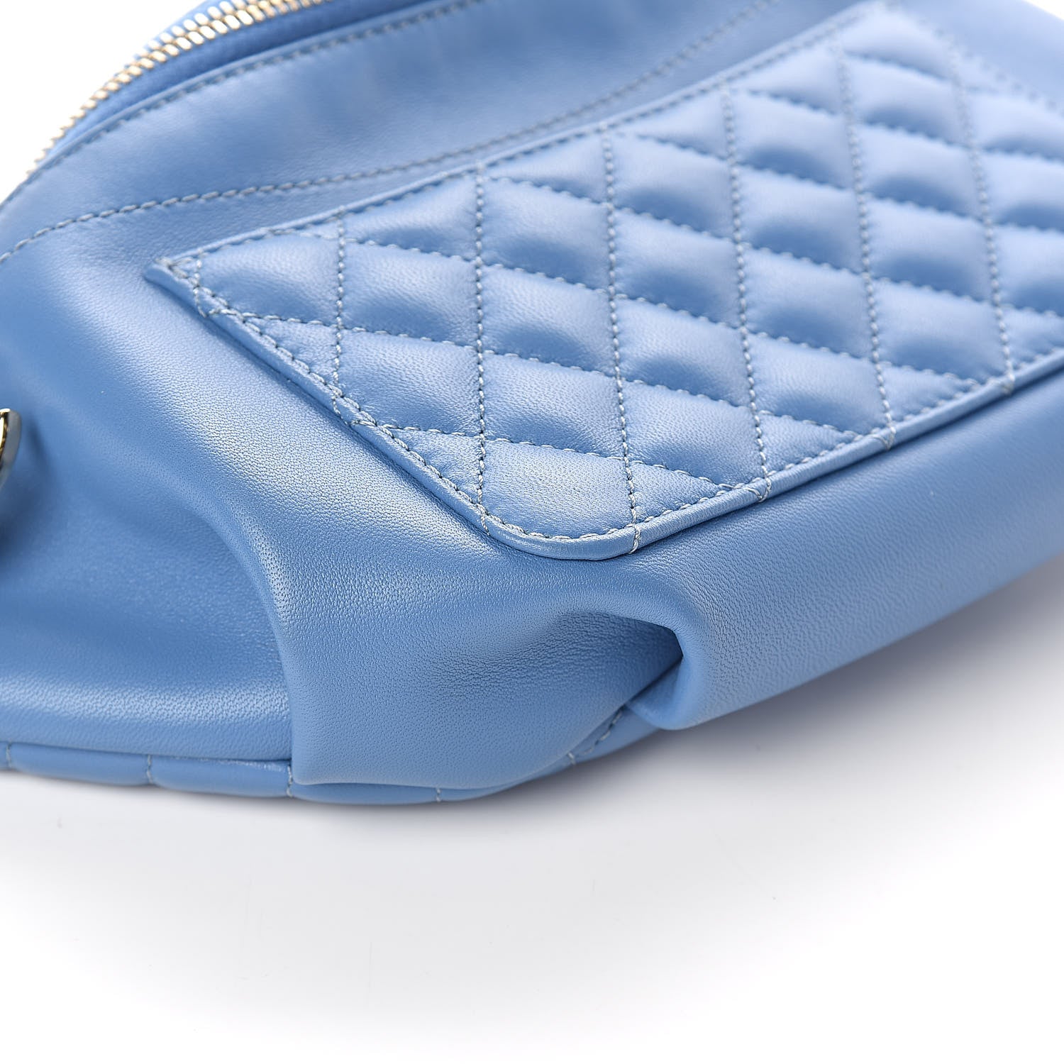 Chanel Lambskin Quilted Bi Waist Bag Fanny Pack Blue 9 of 11