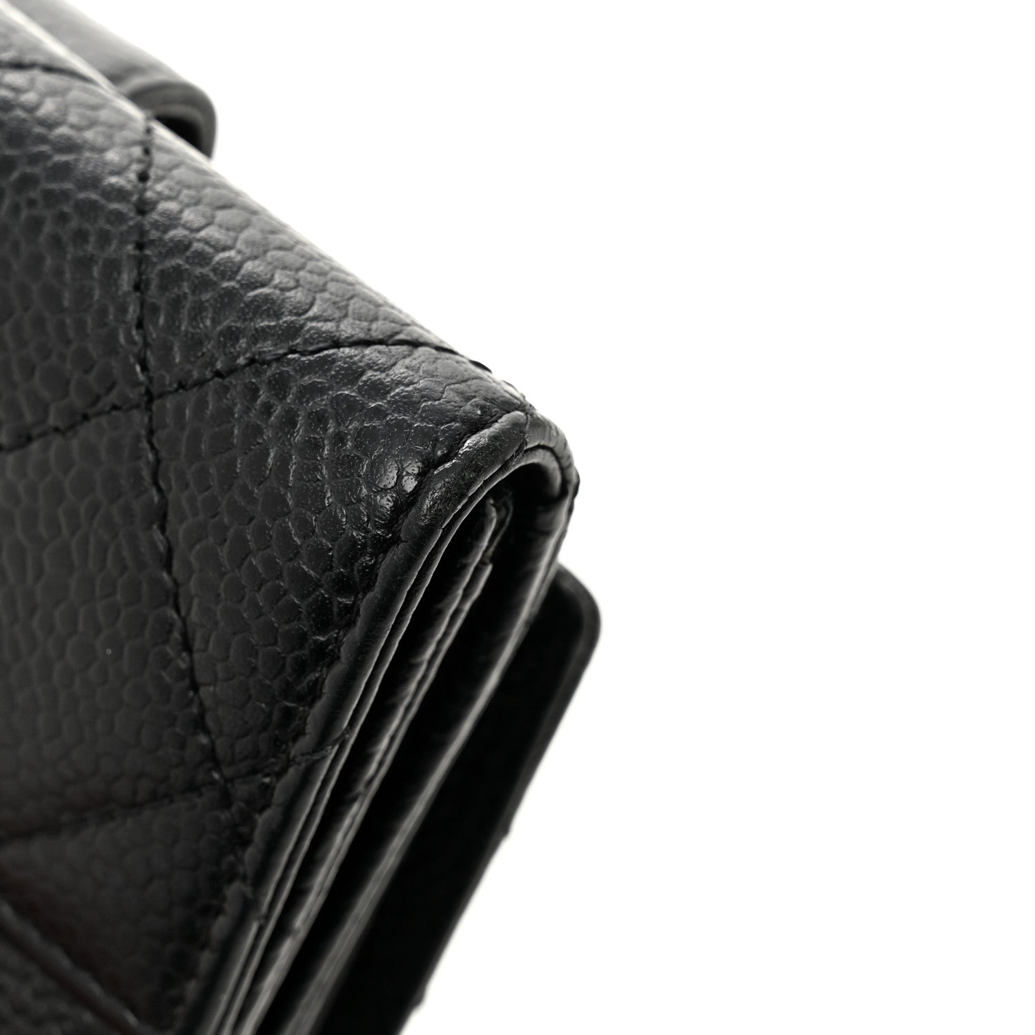 Chanel Caviar Quilted Compact French Flap Wallet Black 11 of 12