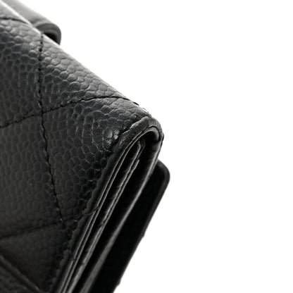 Chanel Caviar Quilted Compact French Flap Wallet Black 11 of 12