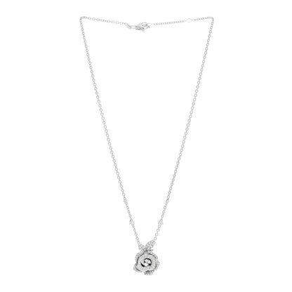 Christian Dior 18K White Gold Diamond Medium Rose Dior Bagatelle Necklace 3 of 6