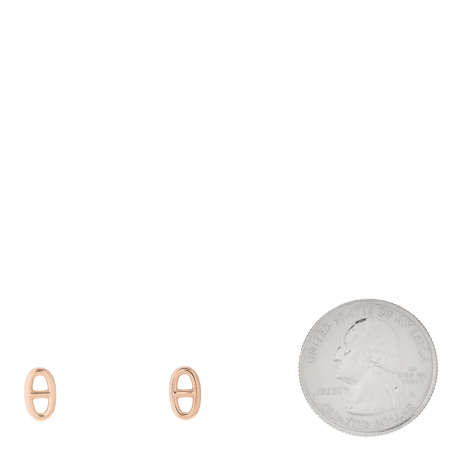Hermes 18K Rose Gold TPM Farandole Stud Earrings 2 of 6