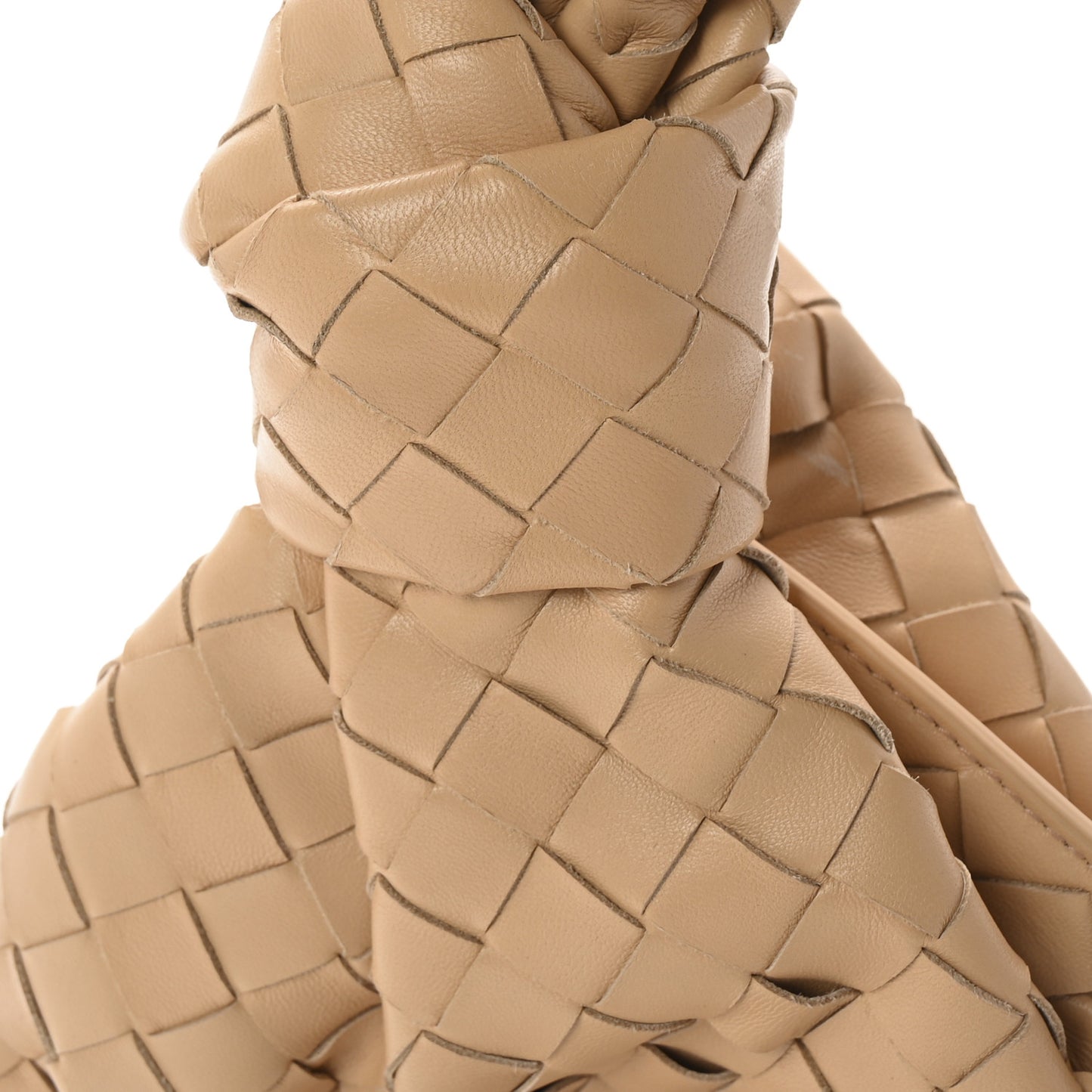 Nappa Intrecciato Mini BV Twist Almond