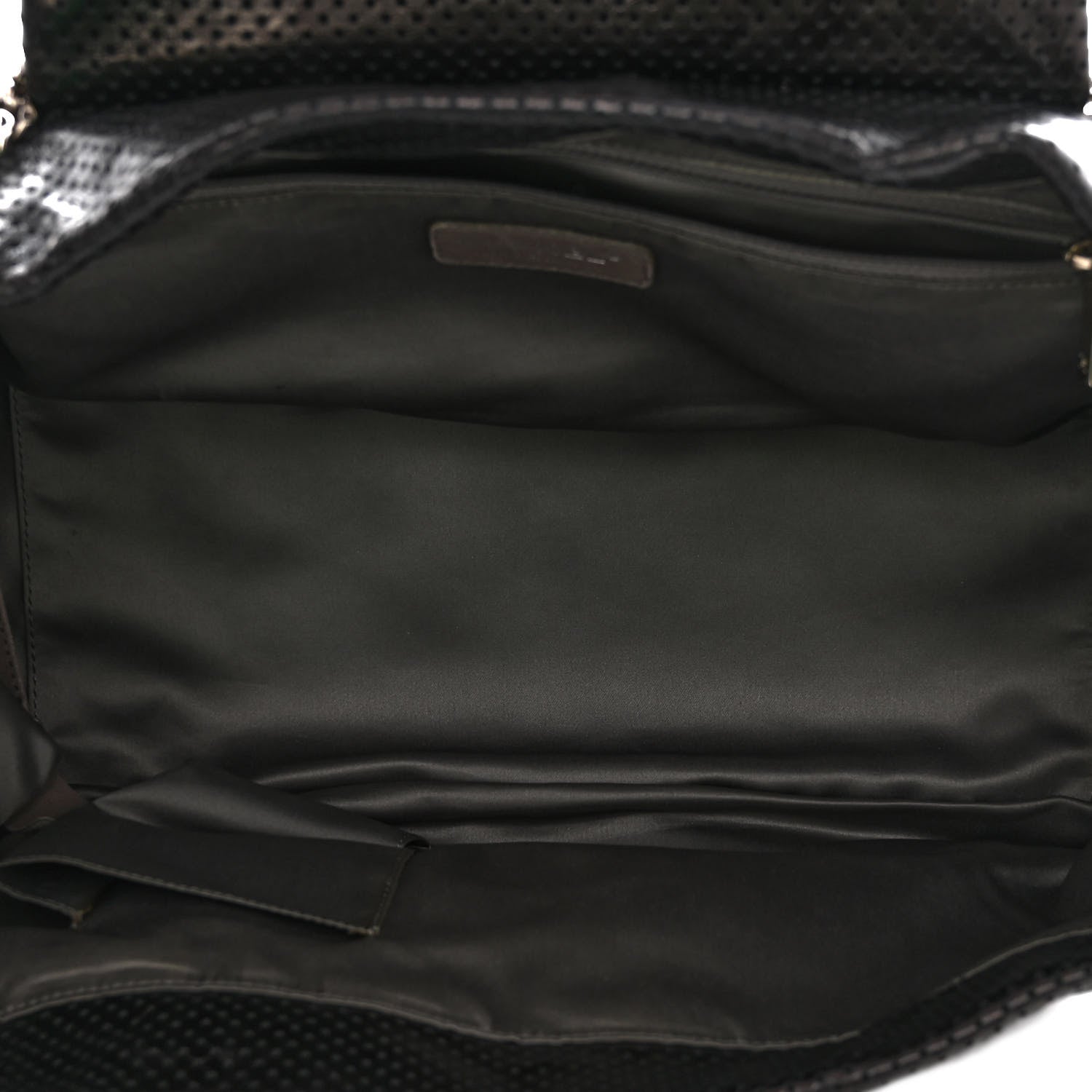 Chanel Calfskin Perforated Large Drill Accordion Flap Black 5 of 14