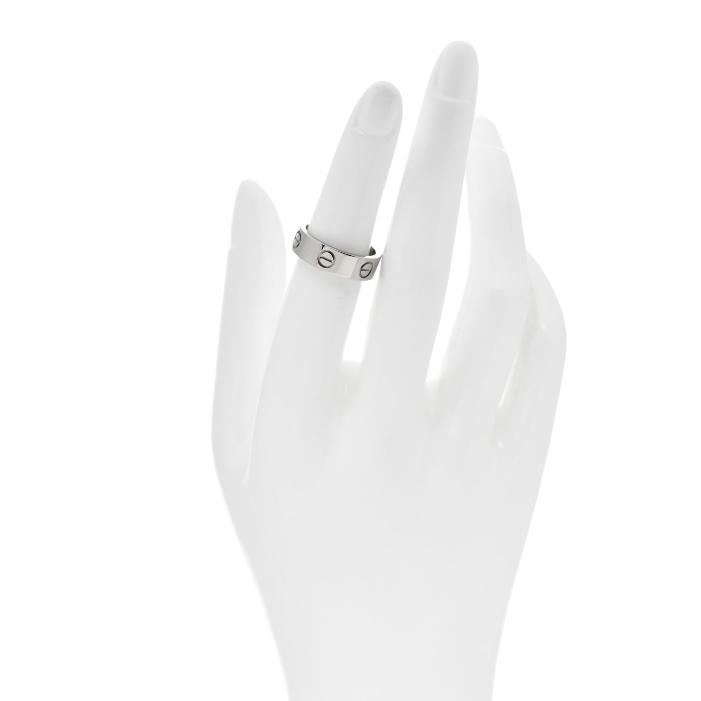 18K White Gold 5.5mm LOVE Ring 51 5.75