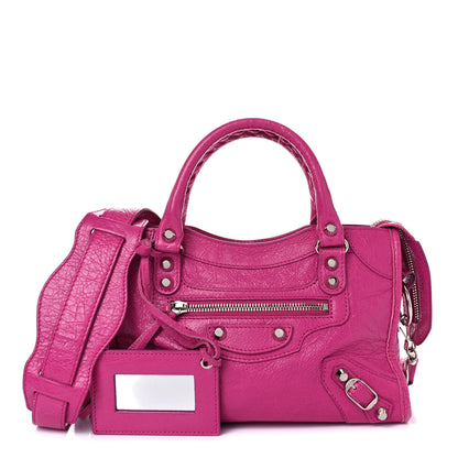 Balenciaga Agneau Classic Silver Hardware Mini City Rose Magenta 1 of 13