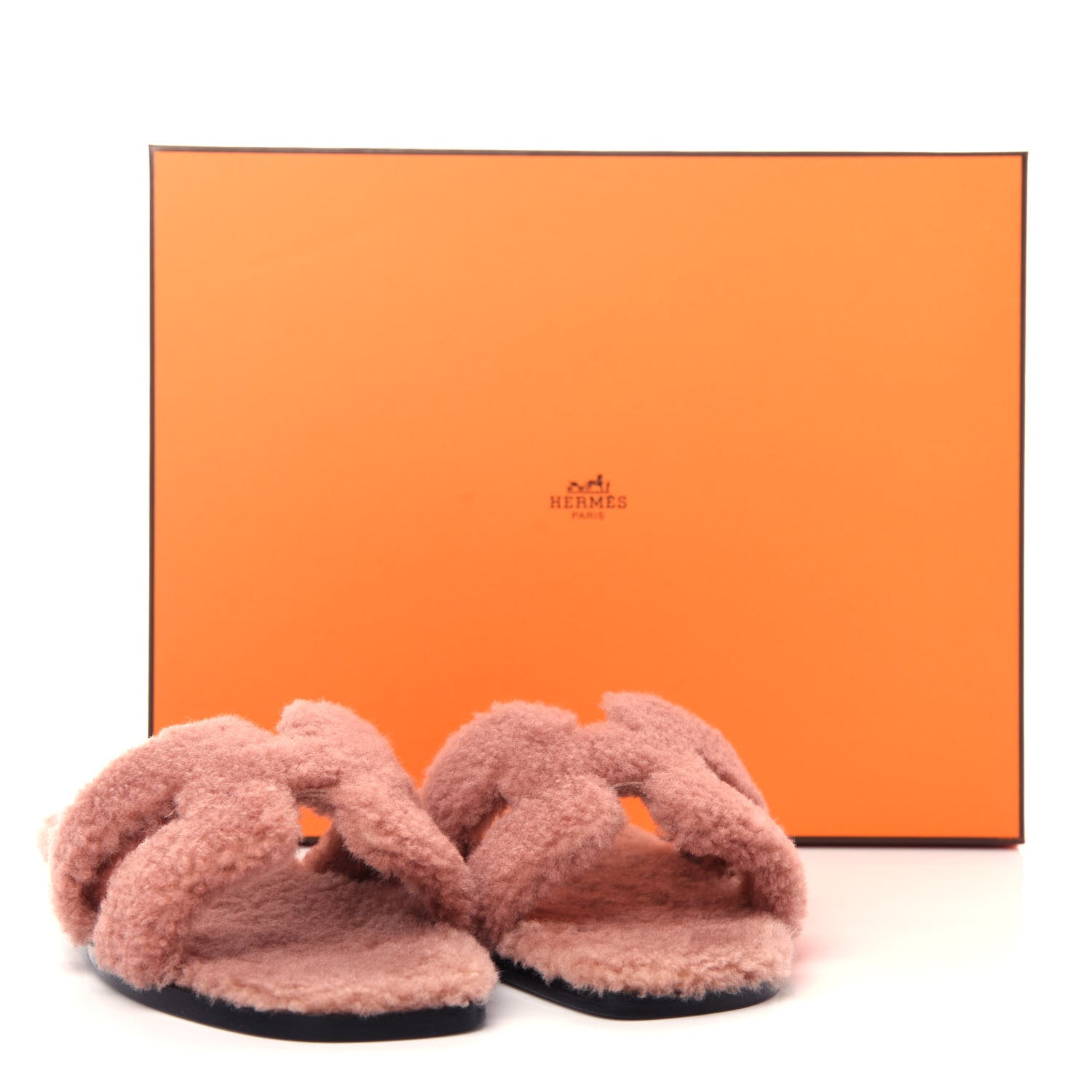 Hermes Woolskin Oran Sandals 36 Rose Aube 10 of 10