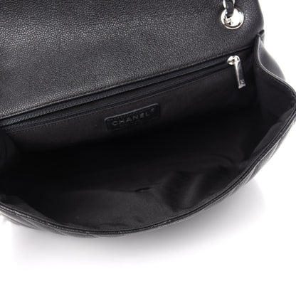 Chanel Caviar Chevron Quilted Large Puffy CC Flap Black 5 of 11