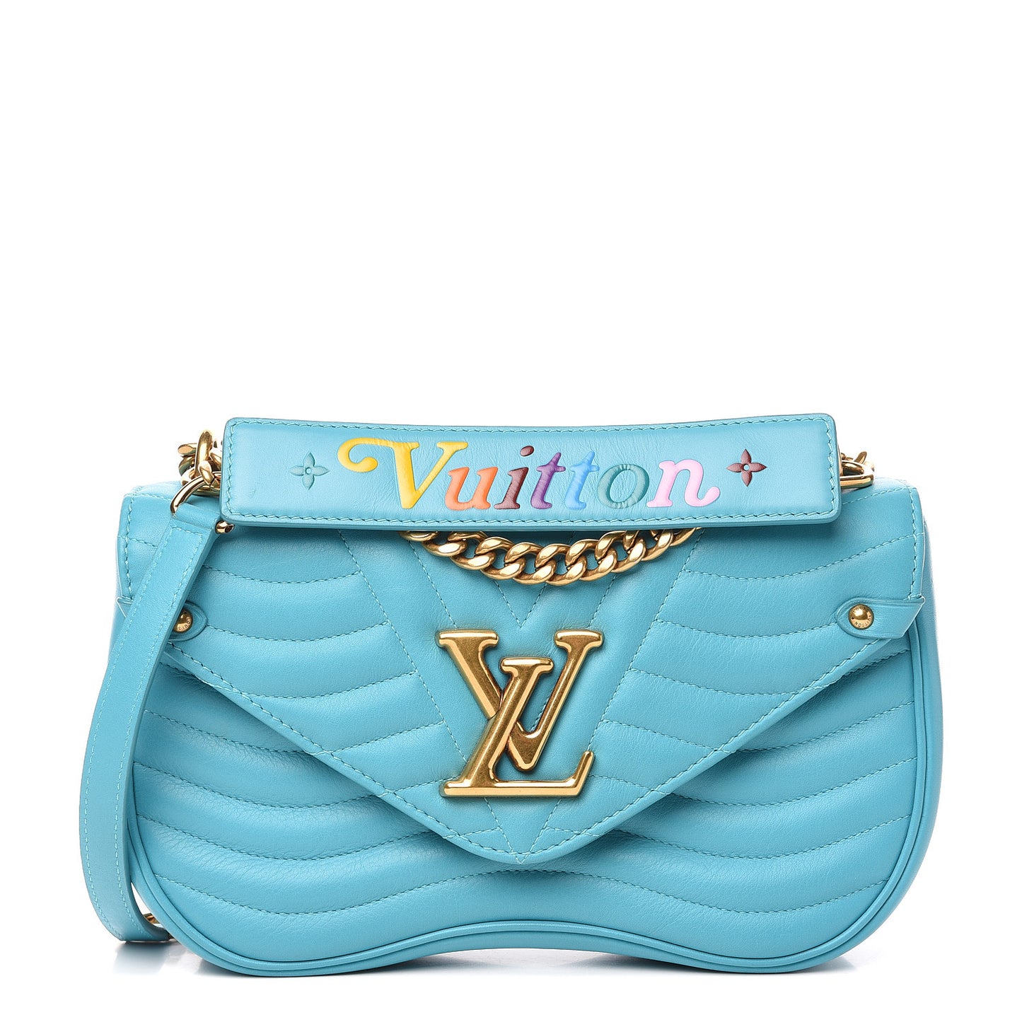 Calfskin New Wave Chain MM Malibu Green