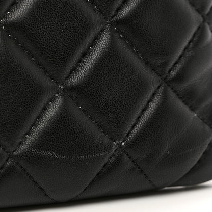 Chanel Lambskin Quilted Large Cosmetic Case Black 9 of 9