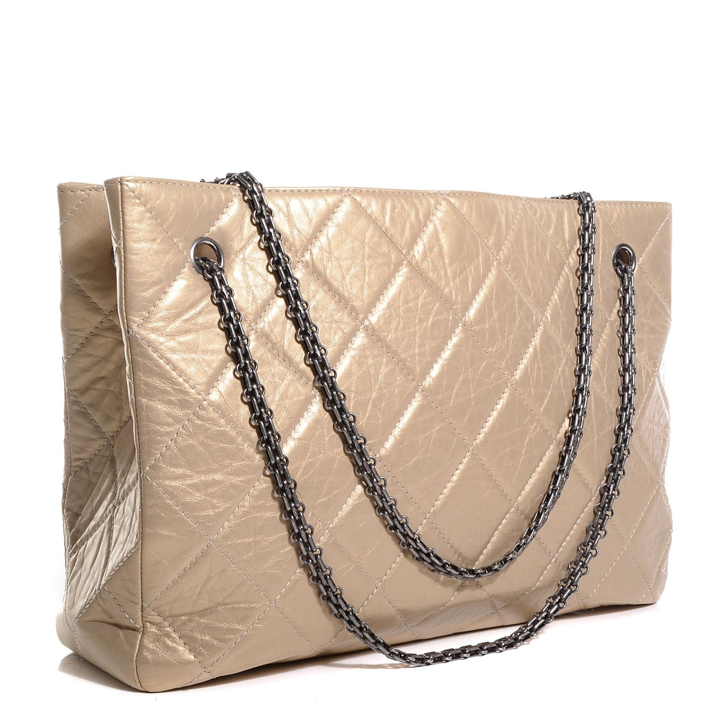 Aged Calfskin Reissue 255 Tote Light Gold